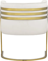 Rays Cream Velvet Accent Chair
