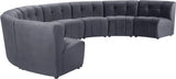 Limitless Grey Velvet 8pc. Modular Sectional