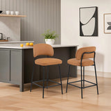 Blythe Orange Vegan Leather Counter Chair (2 Per Carton)