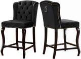 Suri Black Velvet Stool