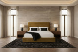 Trieste - Modern Brown Fabric Bed