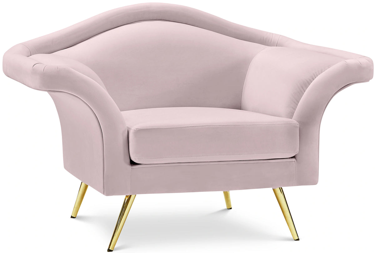 Lips Pink Velvet Chair