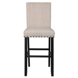 CRISPIN NATURAL BEIGE BAR CHAIR- (2/ Ctn)