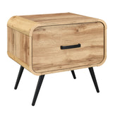 Rowan One Drawer End Table/Bedside Table-Natural