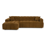 Shapiro - Modern Brown Fabric Sectional Sofa w/ Left Facing Chaise