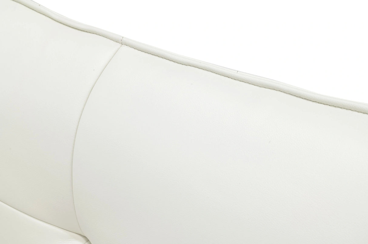 Patrick - Modern White Leather Bed