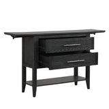 Sable Crest Drop Leaf Server-Black
