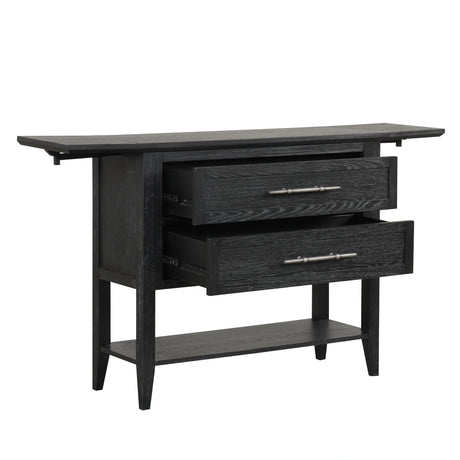 Sable Crest Drop Leaf Server-Black