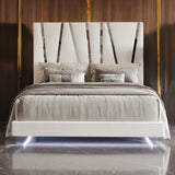 Europa 5/0 Q Headboard, Footboard & Slats-White