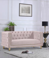 Michelle Pink Velvet Loveseat