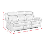 Sorrento 2PC Living Room Set in FB367 Charcoal-Sofa & Loveseat