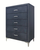 Crown Mark Furniture Lucinda 5 Drawer Chest in Gray image