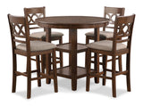Cori Counter 5 Pc Set-Brown Cherry