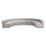 Limitless Cream Velvet 9pc. Modular Sectional