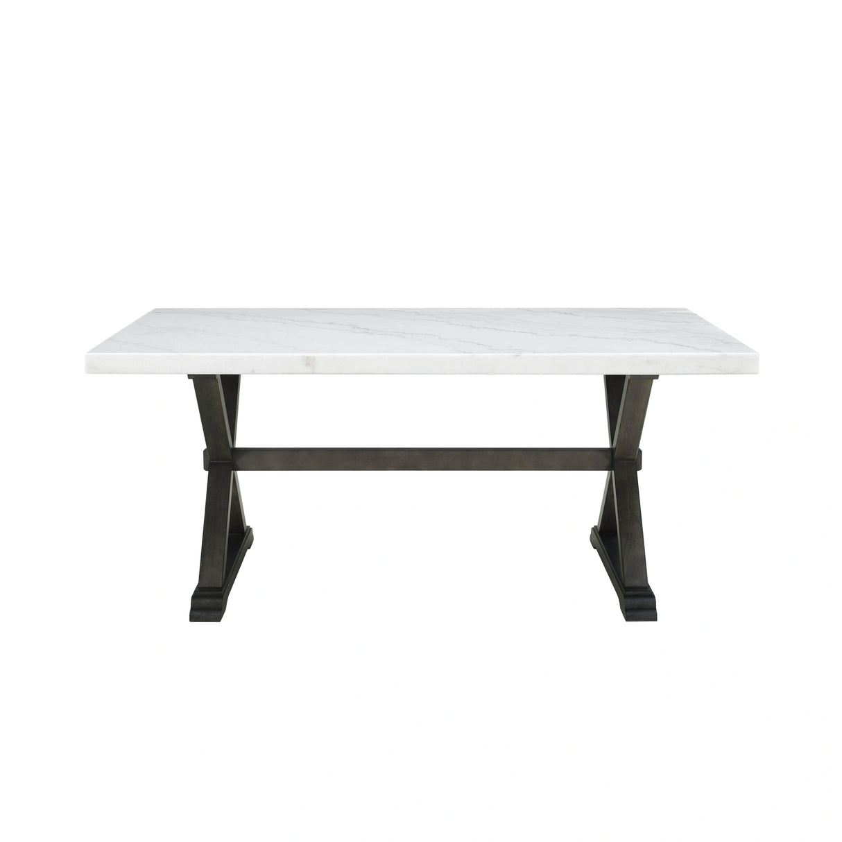 Lexi Dining Table in Espresso Base / White Marble Top