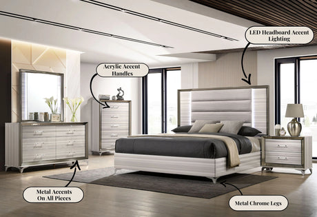 Zambrano White Bed Group
