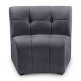 Limitless Grey Velvet Modular Chair