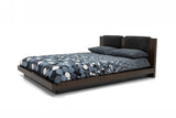 Fantasia - Contemporary Dark Walnut and Dark Grey Bed