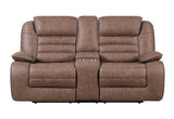 U2250 Brown Console Reclining Loveseat