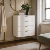 Modernist White Gloss Chest