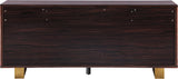 Excel Brown Zebra Wood Veneer Lacquer Sideboard/Buffet