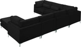 Julia Black Velvet Modular Sectional (7 Boxes)