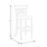 (D680-21) Callista- 30'' Barstool- Beach/Natural