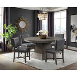 Elements International Collins Dining Table in Weathered Gray