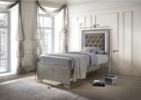 Crown Mark Lyssa Twin Upholstered Panel Bed in Embossed Crocodile Pattern image
