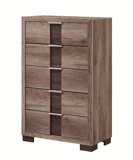 Crown Mark Furniture Rangley 5 Drawer Chest in Brown image