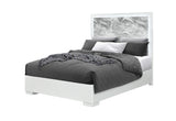 Naomi Silver Marble Bed with LED