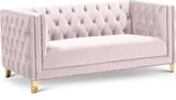 Michelle Pink Velvet Loveseat