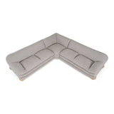 Crockett - Modern Light Grey Fabric Sectional Sofa
