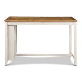 AMY 60" COUNTER TABLE+CHAIRS W/STG (5 PC) -2 TONE BISQUE