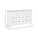 Farmington 9-Drawer Dresser in Medium Brown and Washed Stone