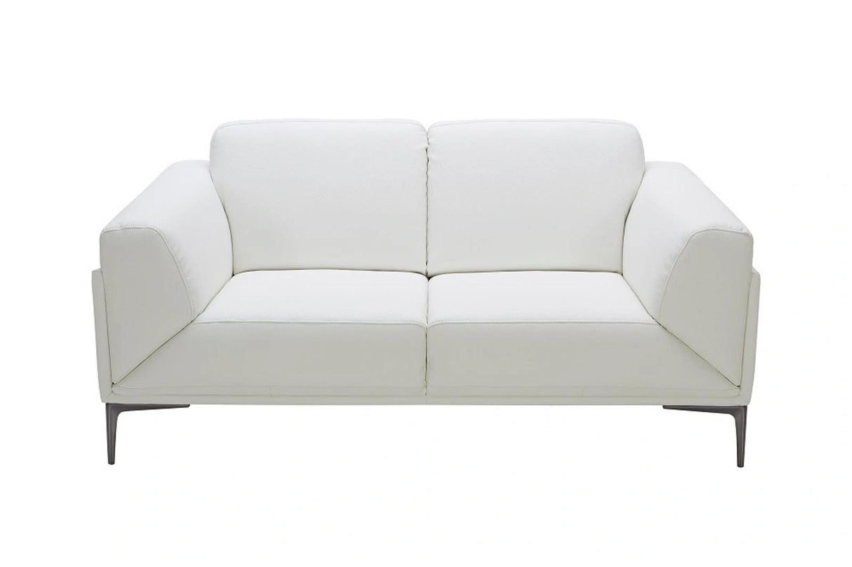 J&M Furniture Davos Loveseat in White