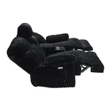 Admiral Loveseat with Console in Masis Black