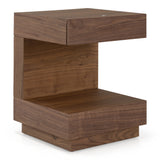 Esso - Contemporary Walnut Tall Nightstand