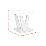 Greta Square End Table in grey