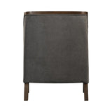 Hopkins Chair w/Brown Arm Columbia Charcoal