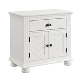 Kona 1-Drawer Nightstand in White
