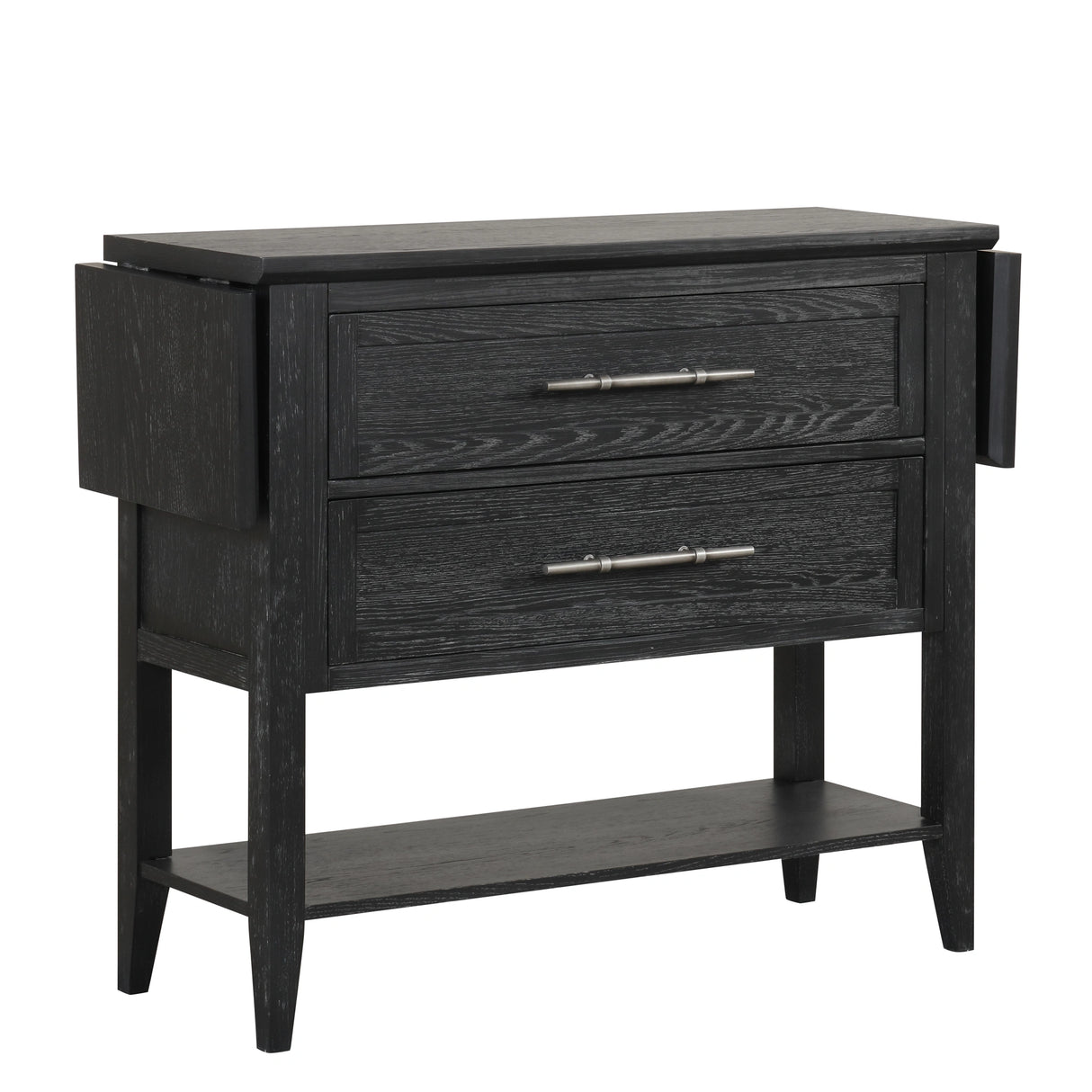 Sable Crest Drop Leaf Server-Black