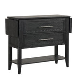 Sable Crest Drop Leaf Server-Black