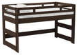 Elements International Cali Kids Twin Junior Loft Bed in Brown image