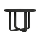 Ridgemont Round Dining Table in Black with Grain