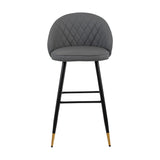 Oliver Gray Vegan Leather Bar Chair (2 Per Carton)