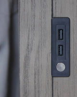 Elements International Kings Court Queen Panel Bed in Grey