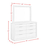 Arcadia Dresser & Mirror Set in Grey