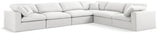 Serene Cream Linen Fabric Deluxe Cloud Modular Sectional