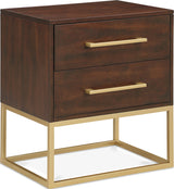 Maxine Cherry / Gold Night Stand
